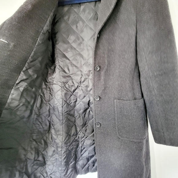 J. Crew Wool & Cashmere Blend Charcoal Gray Mid-Length Peacoat Size Small - Picture 4 of 7